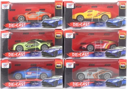 Metal toy car with pull-back action