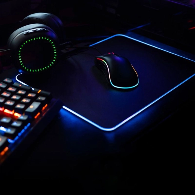 Gaming mouse and keyboard pad with RGB LED