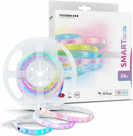Striscia LED Smart Tuya Wi‑Fi, RGB, 3,4 W/m, 5 m – Modee Lighting