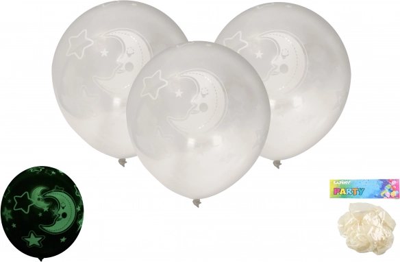 Ballons 30 cm – lot de 6 pièces, luminescents dans l’obscurité