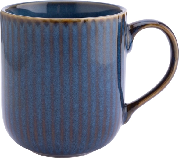 Tazza in ceramica Altom Design Reactive Stripes 400 ml, blu