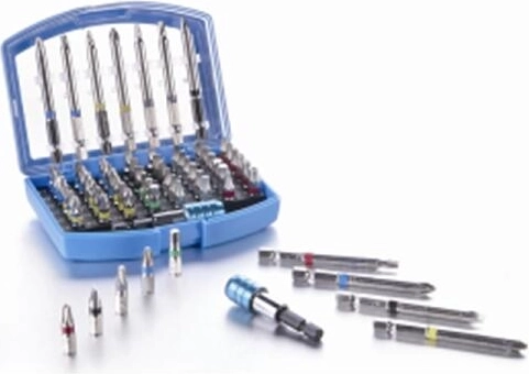 Set de embouts pour perceuse 25 et 75 mm, 56 pièces avec porte-embouts dans une mallette