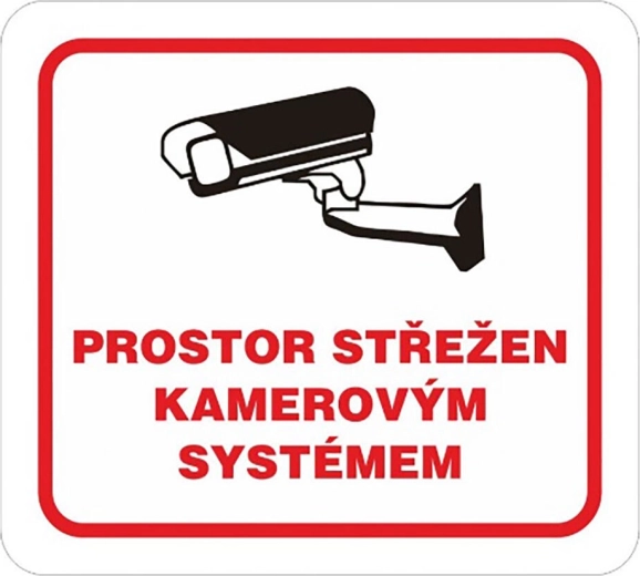 Adesivo Area sorvegliata da sistema di telecamere 100 × 90 mm