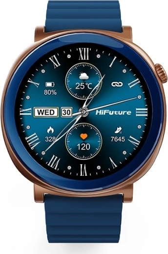 Smartwatch Aurora con display AMOLED e chiamate AI – blu