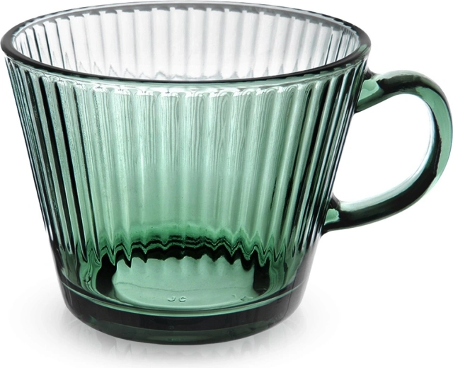 Mug en verre vert VERDE 420 ml