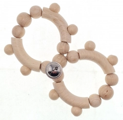 Houten rammelaar met belletje van Hess