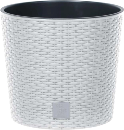 Cache-pot Rato Round avec insert 25 cm blanc
