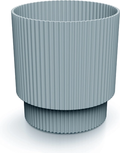 Cache-pot en plastique Milly Round 14,6 cm gris clair