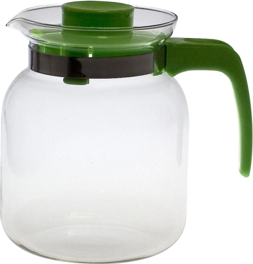 Julie Glass Pitcher 1.45 l with Plastic Lid and Handle