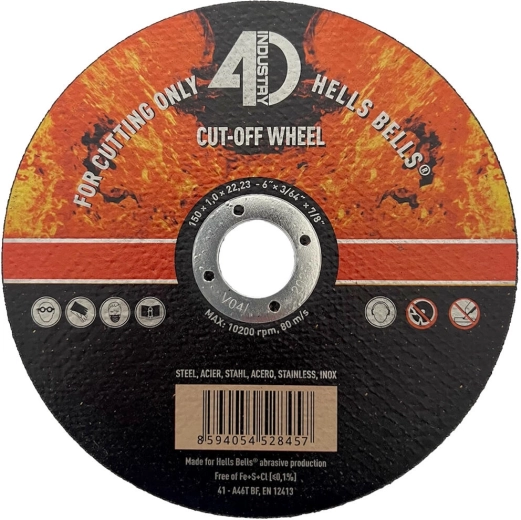 Cutting disc for steel and stainless steel 150 × 1.0 × 22.2 mm