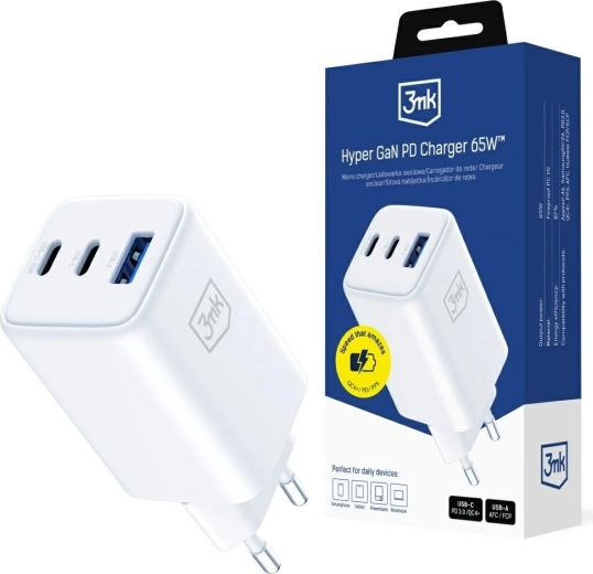 3mk Hyper GaN Ladegerät 65 W weiß