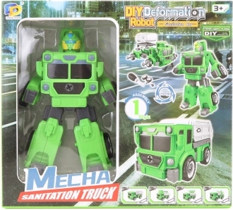 Foldable Green Robot 2-in-1 – Truck and Excavator