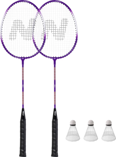 NILS NRZ2053 Badminton Racket Set – 2 Rackets, 3 Shuttles and Case