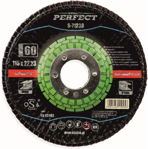 Lamelslibeskive 115 × 22,23 mm, korn 100, zirkon STALCO
