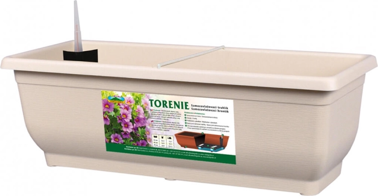 Jardinière auto-irrigante TORENIE Modern 60 cm marron clair