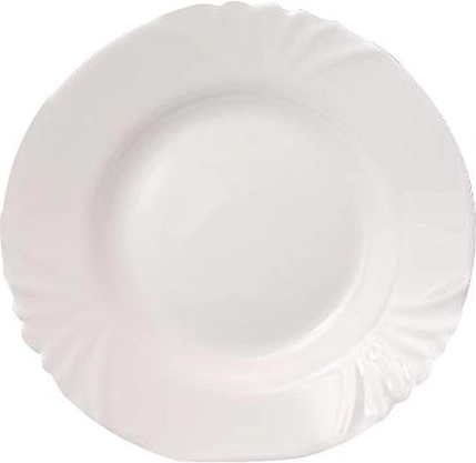 Assiette creuse en verre trempé Cadix 21,5 cm blanche