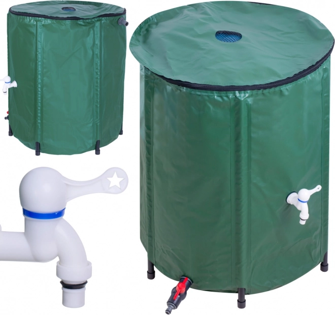 Tonneau pliable pour eau de pluie avec robinet 500 l