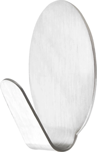 Selvklæbende ovale kroge i rustfrit stål, små, 8 stk.