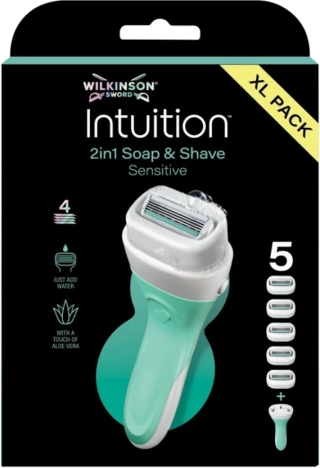 Wilkinson Intuition 2 az 1-ben Soap & Shave Sensitive női borotva szappannal