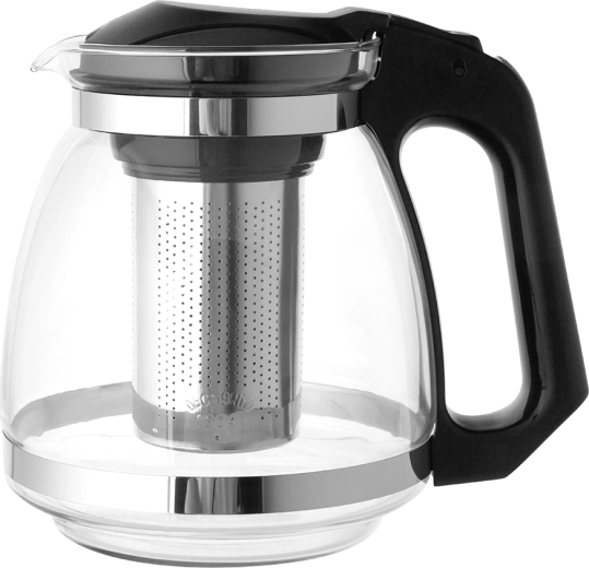 Glass teapot with infuser strainer 1500 ml