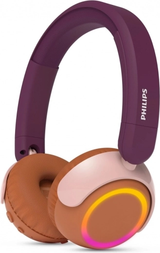 kids’ wireless philips headphones with LEDs and hearing protection
