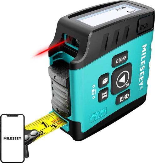Télémètre laser Mileseey DT20 avec mètre ruban 5 m et portée 40 m