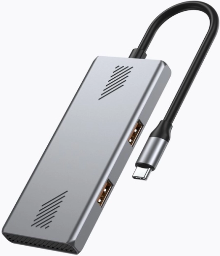 Hub USB-C 4 ports USB 3.2 Gen 2 avec 2× USB‑A et 2× USB‑C, 10 Gb/s