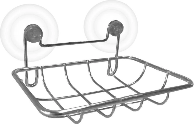 Hanging Rectangular Soap Dish 13 × 9 cm, Chrome