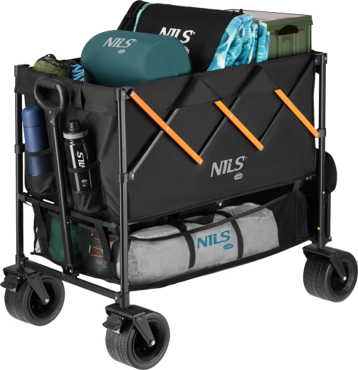 Chariot de camping NILS Camp NC2607 XXL 160 l noir-orange