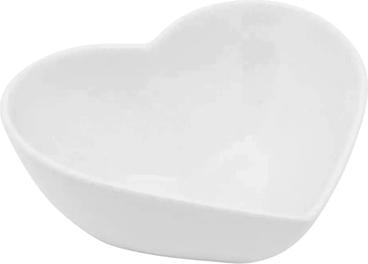 Regular porcelænsskål i hjerteform, cremefarvet, 13 cm, 300 ml