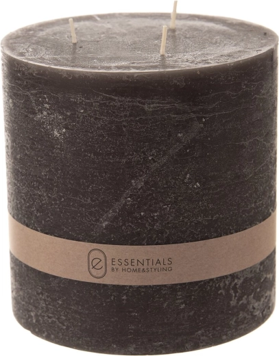 Candela decorativa nera 14 × 14 cm