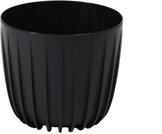 Mira Low Planter 20 cm Black