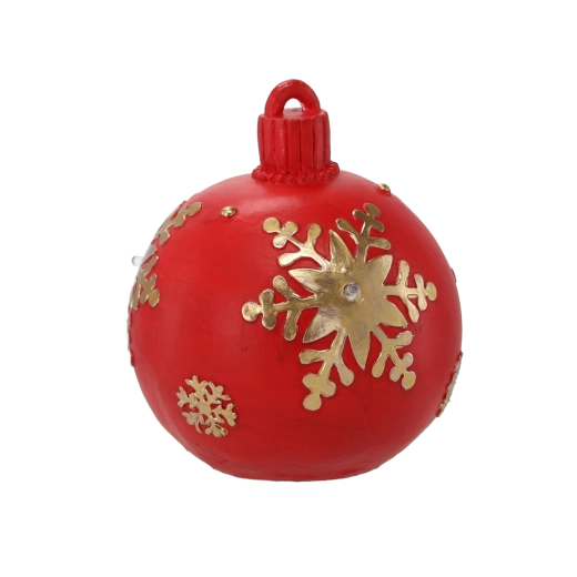 Juletræskugle i rød med LED-belysning 16,5 cm