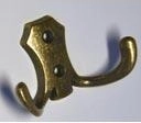 Romana II Hook patinated brass 30 × 50 mm