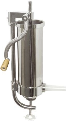 Poussoir manuel à saucisses en acier inoxydable 3 l avec 3 embouts
