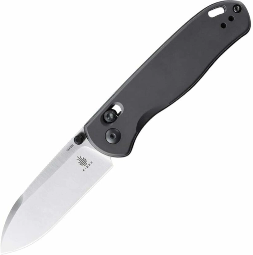 Kizer Drop Bear Pocket Knife Gunmetal Aluminum 7.6 cm
