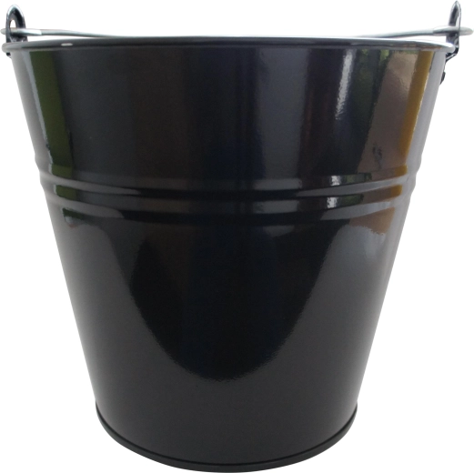 Lacquered bucket 7 l – black