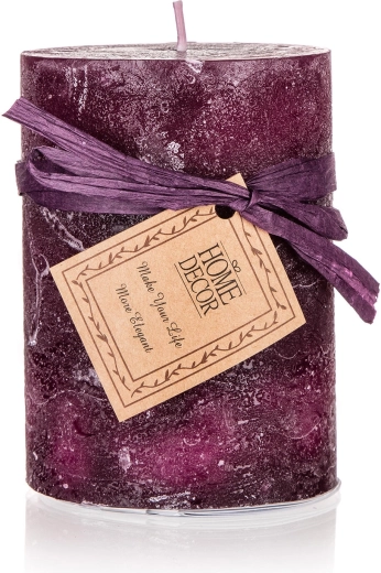 candela decorativa cilindrica viola 6,8 × 9,5 cm