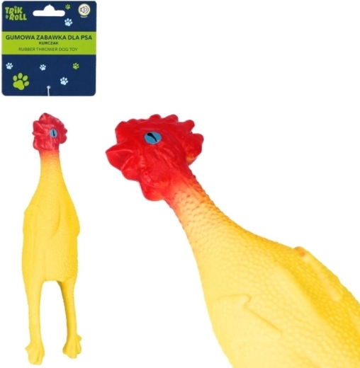 Gioco in gomma per cane a forma di pollo