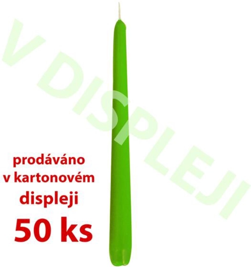 Light Green Paraffin Taper Candles 18.5 × 2.3 cm (50 pcs)