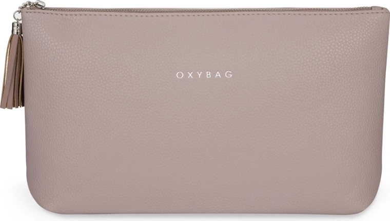 Cestovní kosmetická taška Elegance Maxi mocca (koženka), 30 × 19 × 8 cm