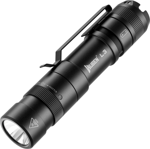 Wuben L3 Black tactical flashlight 3000 lm black