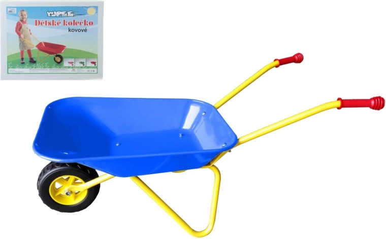 Yupee large metal kids' wheelbarrow – Blue