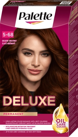 Palette Deluxe colorazione permanente 5-68 biondo nocciola dorato 50 ml