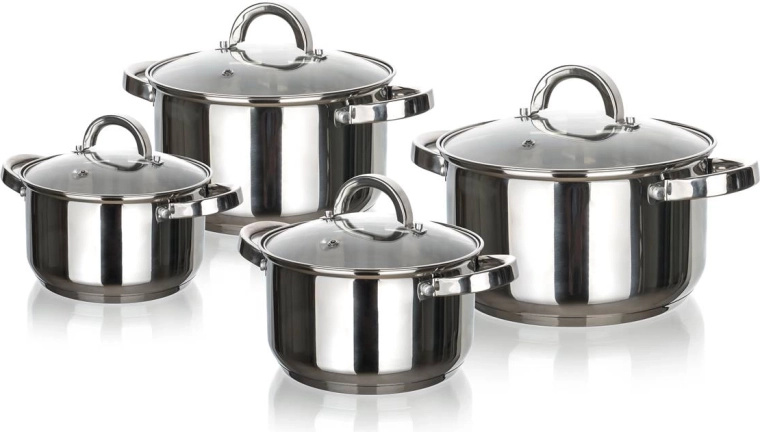 Swing Stainless Steel Pot Set, 8 Pieces