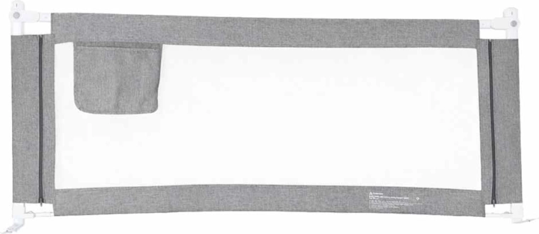 Beschermhek voor bed 140 cm grijs