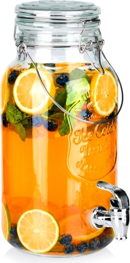 Glass beverage dispenser with spigot 4 l