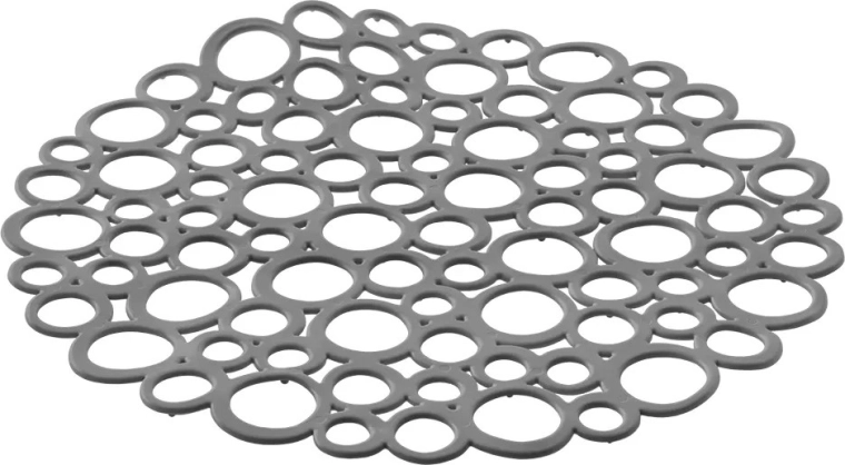 Round draining sink mat 29 cm, grey