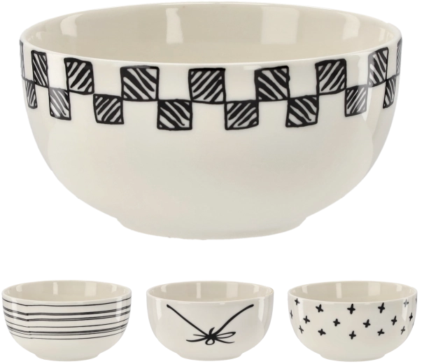 Bol en porcelaine Black & White 550 ml