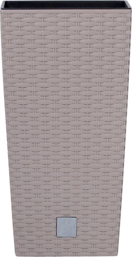 Cache-pot Rato Square avec insert 29 × 29 × 55 cm, mocca